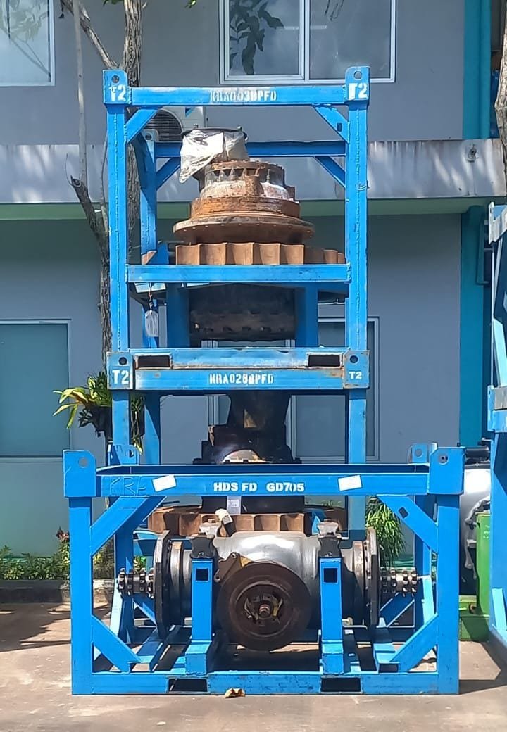 Rak transport komponen heavy equipment Arutala Nusa Teknik Balikpapan